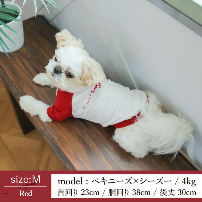 Vague ロゴ 刺繍 犬 犬服 服 洋服 犬の服 ドッグウェア ペットウェア Tシャツ ラグラン 半袖 袖あり お揃い ペアルック  かわいい おしゃれ シンプル 綿 コットン 日本製 春 夏 秋