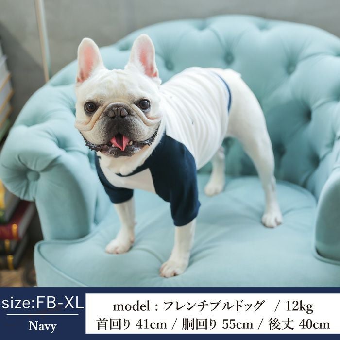 Vague ロゴ 刺繍 犬 犬服 服 洋服 犬の服 ドッグウェア ペットウェア Tシャツ ラグラン 半袖 袖あり お揃い ペアルック  かわいい おしゃれ シンプル 綿 コットン 日本製 春 夏 秋