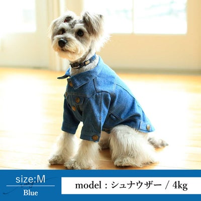 ラッピング無料犬服犬服洋服犬の服ドッグウェアペットウェア小型犬ダックス送料無料春秋冬誕生日記念日父の日母の日ホワイトデーギフトプレゼントラッピング綿デニムジャケット日本製かっこいいお洒落