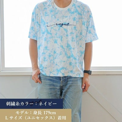 Vague ロゴ 刺繍 メンズ レディース ユニセックス 男女 オーバーサイズ タイダイ柄 マーブル柄 夏 