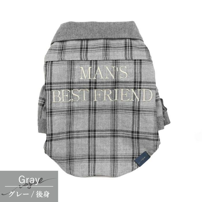 Vague 犬 服 洋服 ドッグウェア ペットウェア 小型犬 ダックス チェック ネル シャツ 春 秋 冬 ボタン 綿 コットン おしゃれ かっこいい 