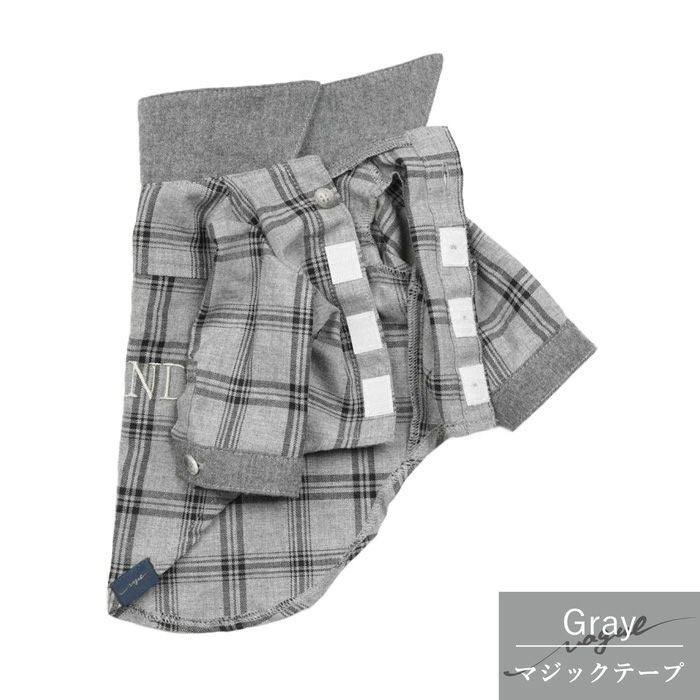 Vague 犬 服 洋服 ドッグウェア ペットウェア 小型犬 ダックス チェック ネル シャツ 春 秋 冬 ボタン 綿 コットン おしゃれ かっこいい 